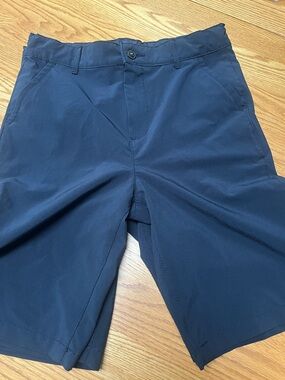 2PAIRS - Boys Navy school shorts - navy uniform shorts size 14 adjustable waist